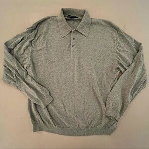 Tan Long Sleeve Statements Polo Shirt